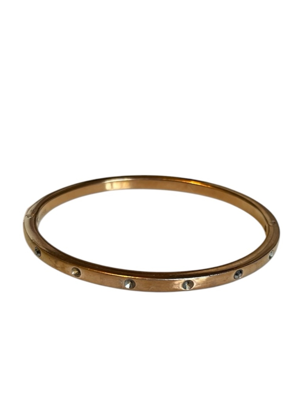 🍭5 for $20🍭 FOSSIL Gold Tone Crystal Clasp Bangle Bracelet CC - Picture 6 of 7